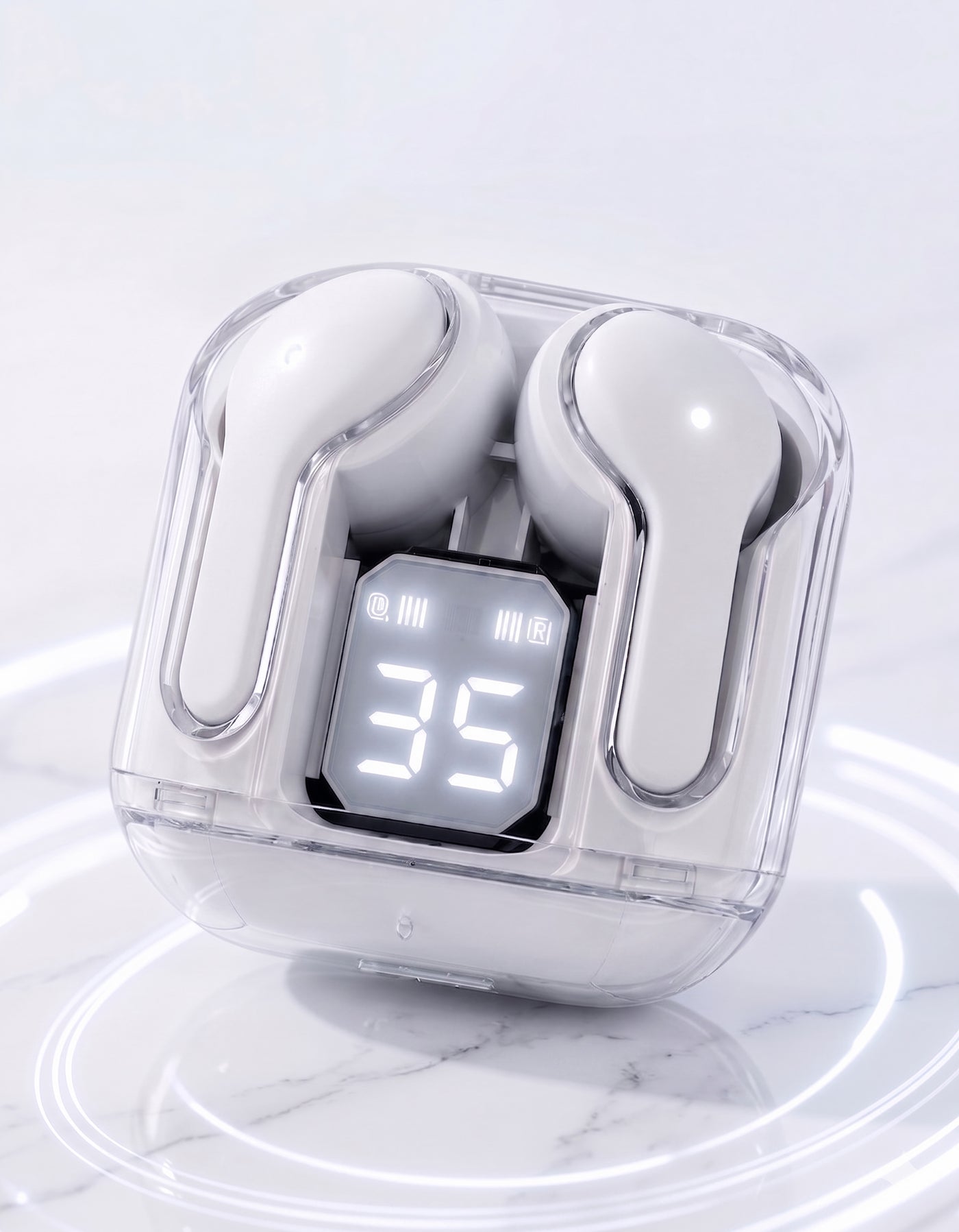 Audífonos Inalámbricos Bluetooth con Luz LED HK3 color Blanco