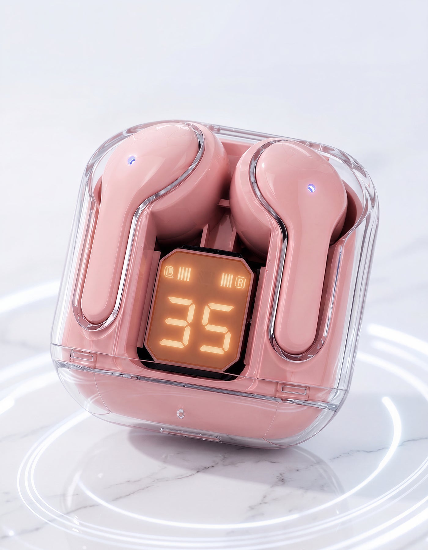 Audífonos Inalámbricos Bluetooth con Luz LED HK3 color Rosa