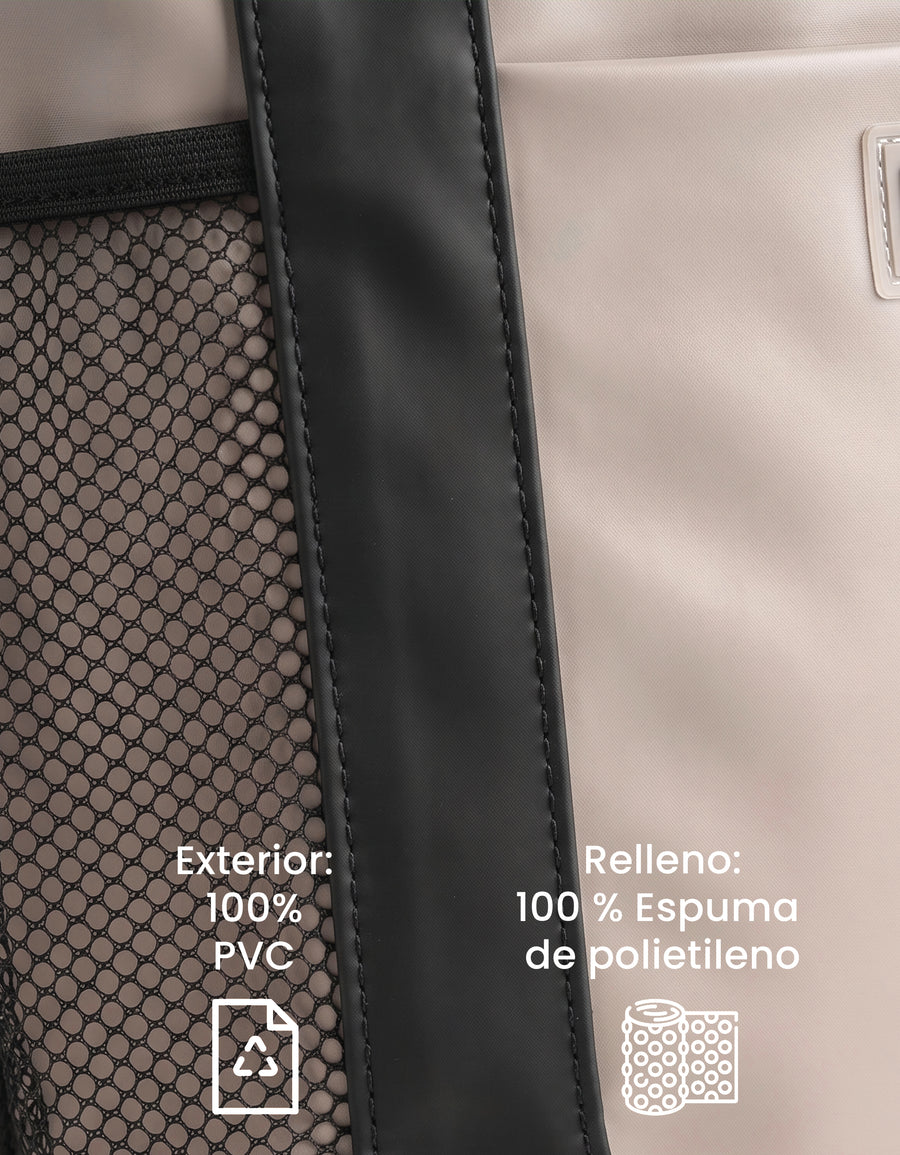 Bolsa Térmica Cooler con Bolsillos de Malla 22 × 15 × 32 cm color Gris