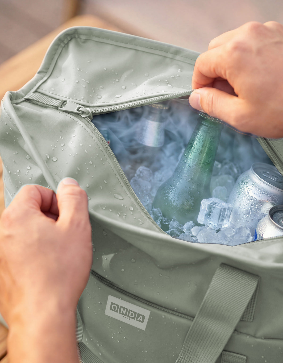 Bolsa Térmica Tote Grande 43 × 14 × 36 cm color Verde Claro