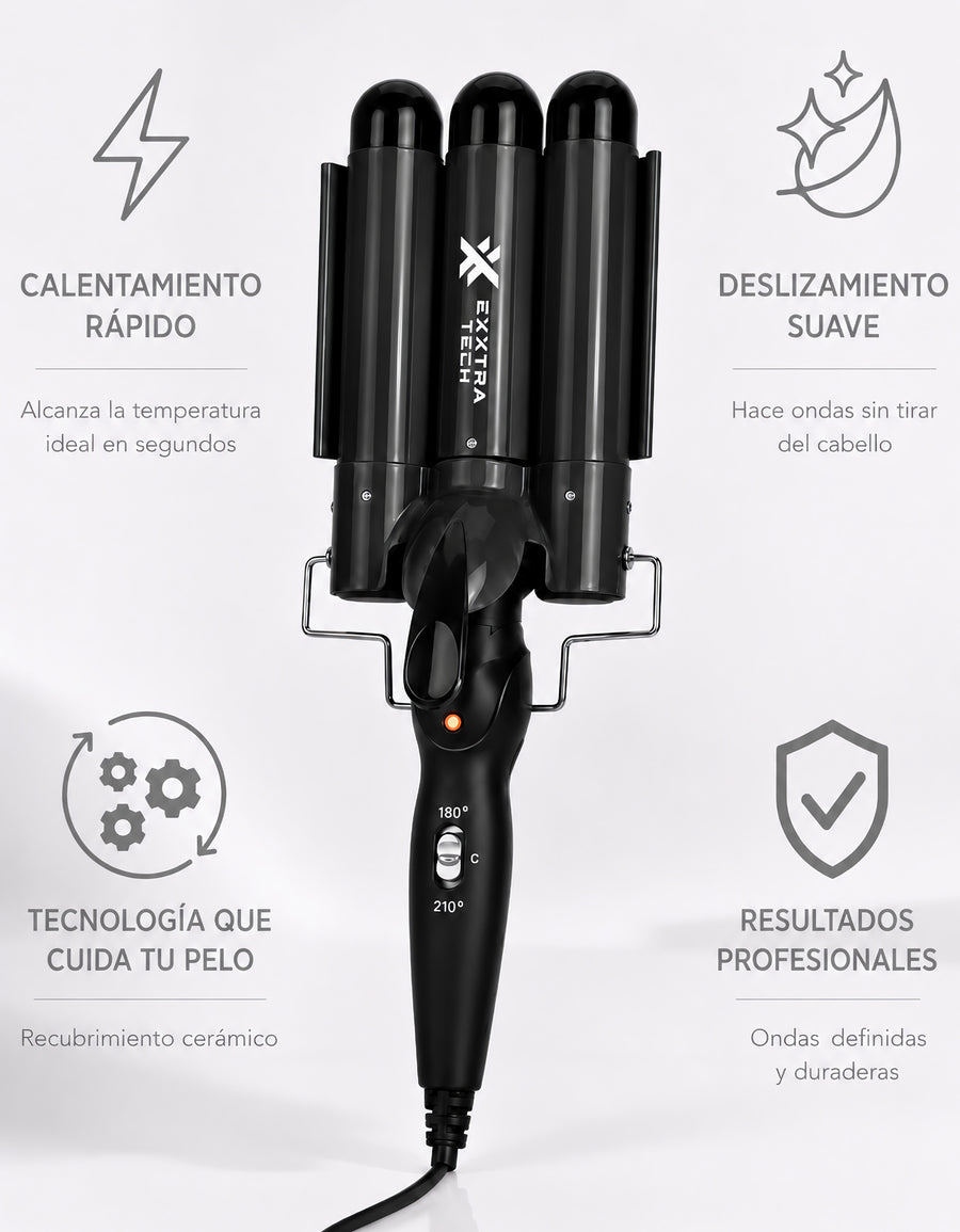 Buclera Triple para Ondas 130 W color Negro
