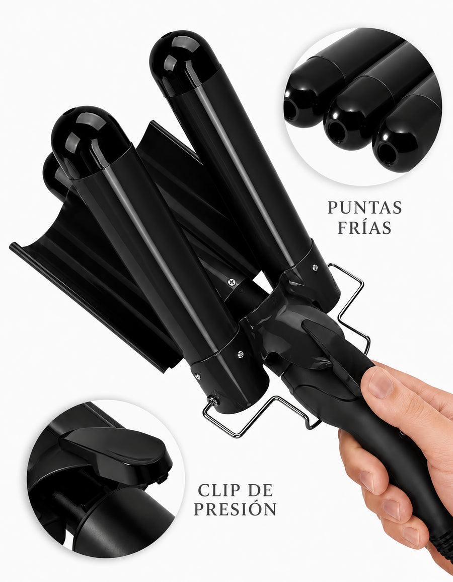 Buclera Triple para Ondas 130 W color Negro