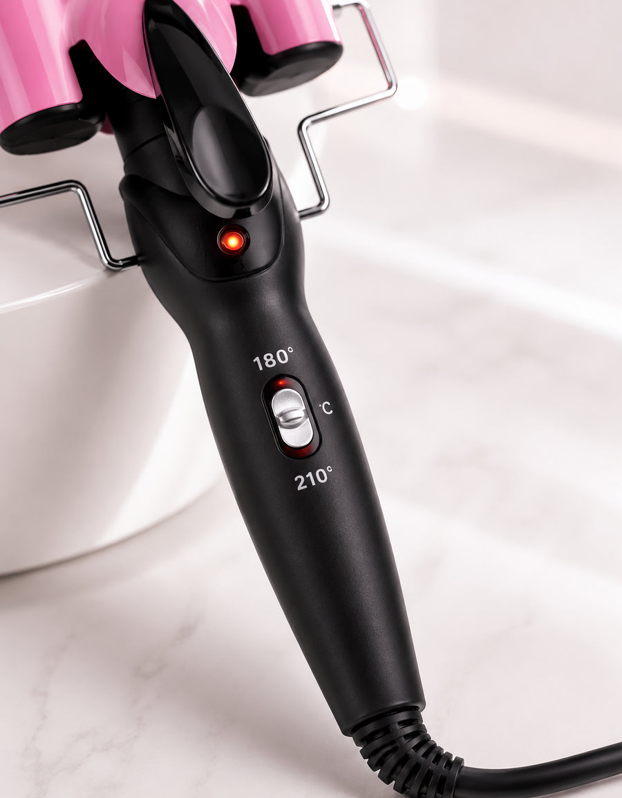 Buclera Triple para Ondas 130 W color Rosa