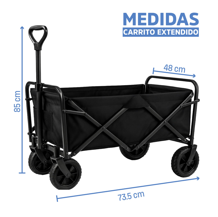 Carrito de Carga Plegable Multiusos con Manija Extensible