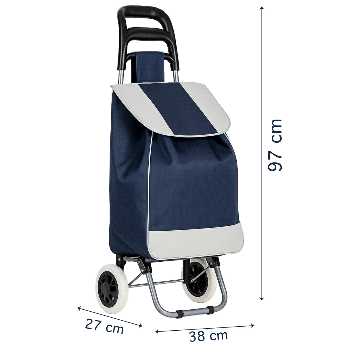 Carrito de Compras Plegable con Ruedas (Mandado) color Azul Marino
