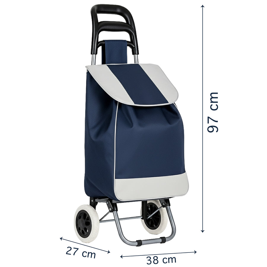 Carrito de Compras Plegable con Ruedas (Mandado) color Azul Marino