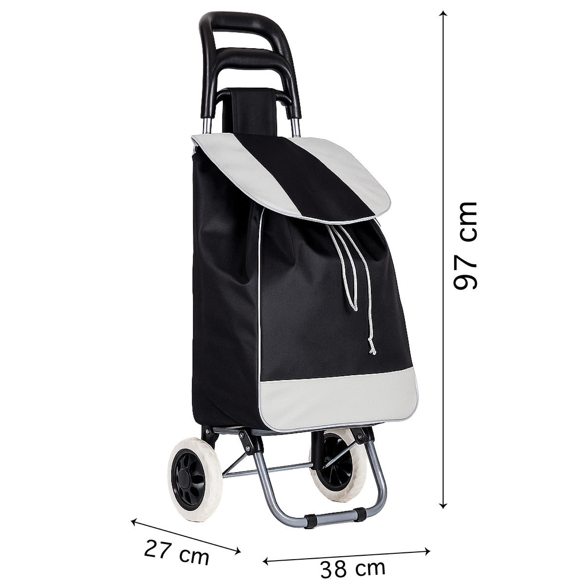 Carrito de Compras Plegable con Ruedas (Mandado) color Negro