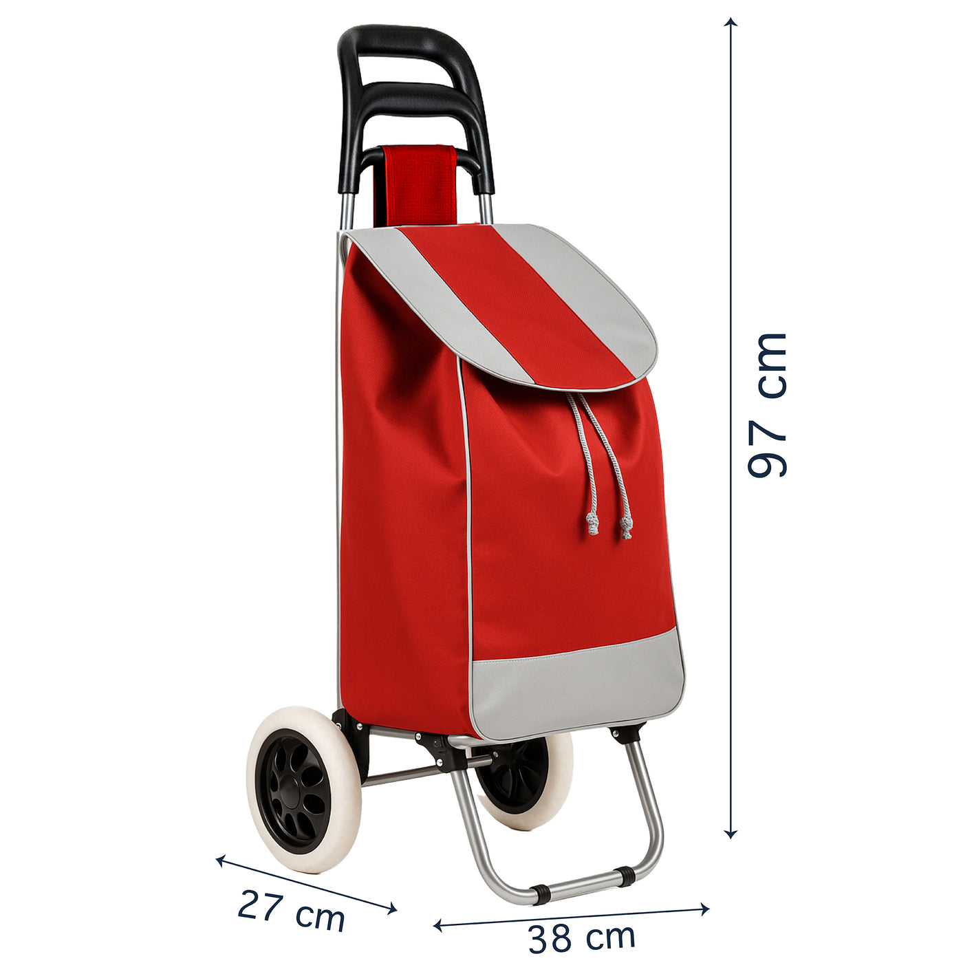 Carrito de Compras Plegable con Ruedas (Mandado) color Rojo