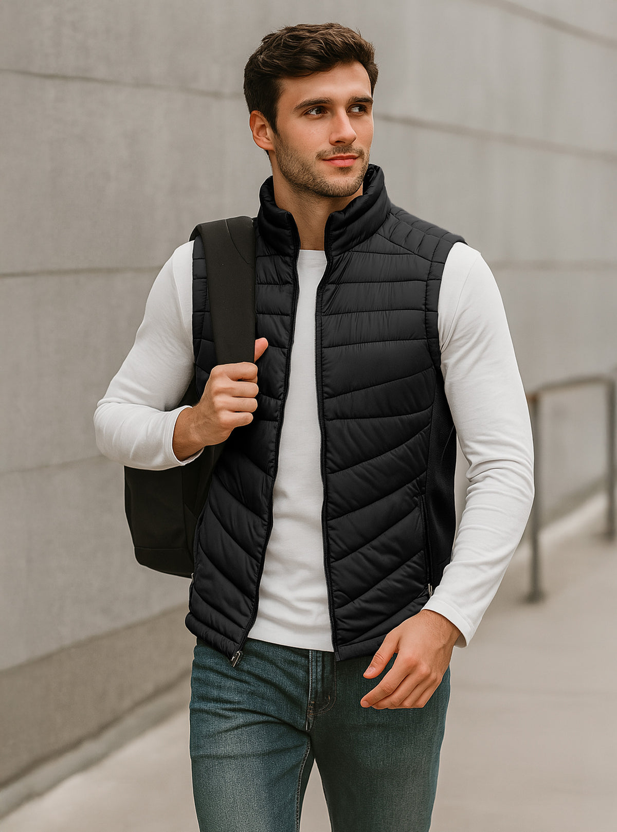 Chaleco Acolchado Hombre Ligero e Impermeable