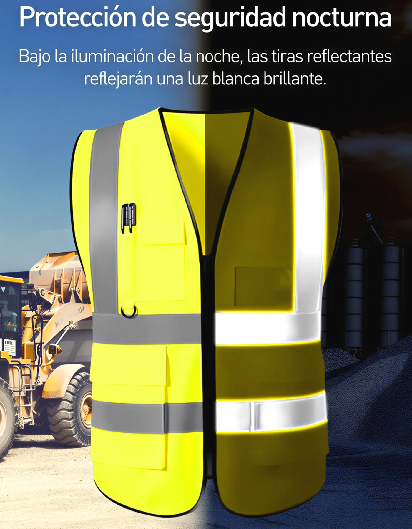 Chaleco de Seguridad Alta Visibilidad con Reflejante color Amarillo