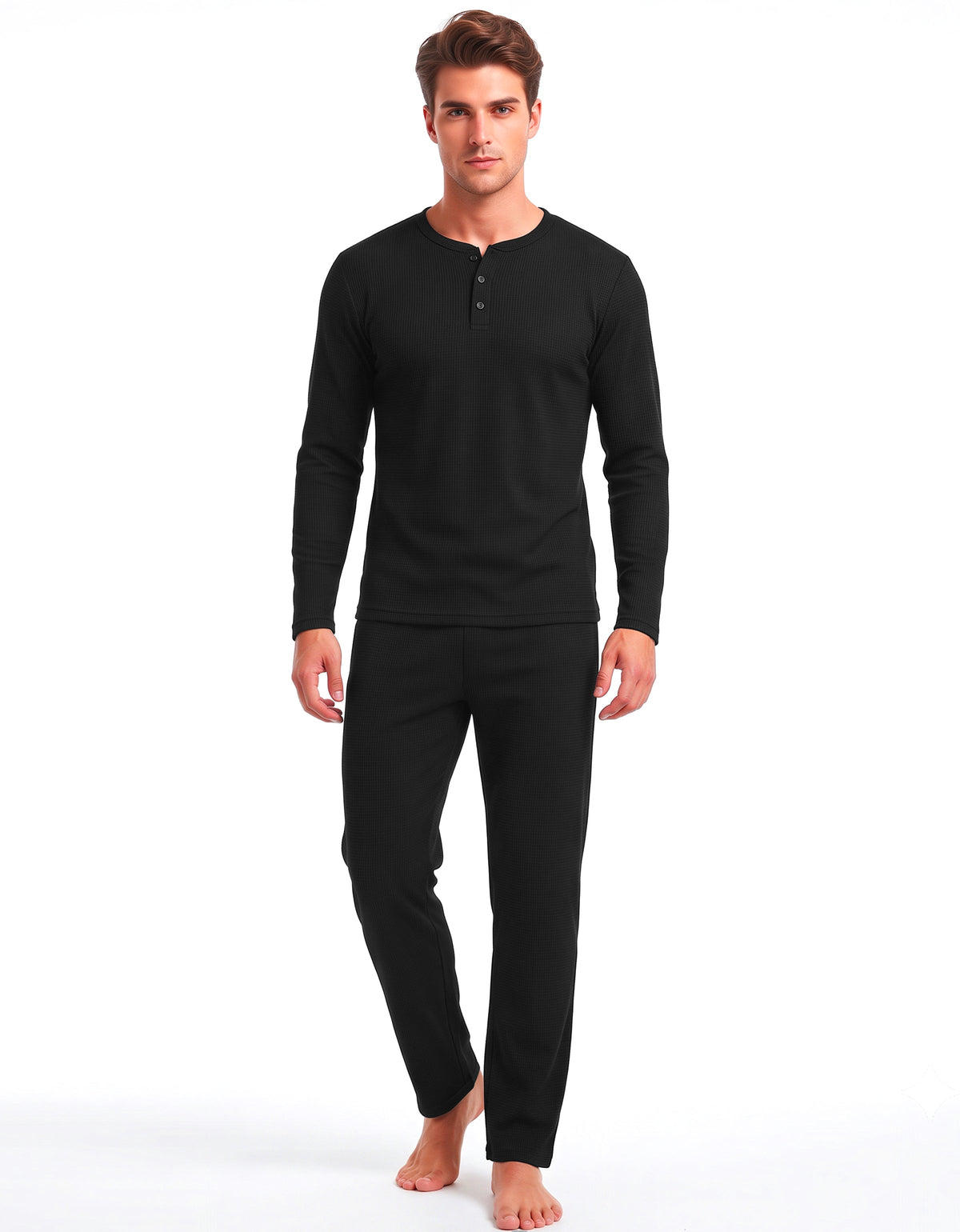 Conjunto Térmico Hombre diseño Negro liso