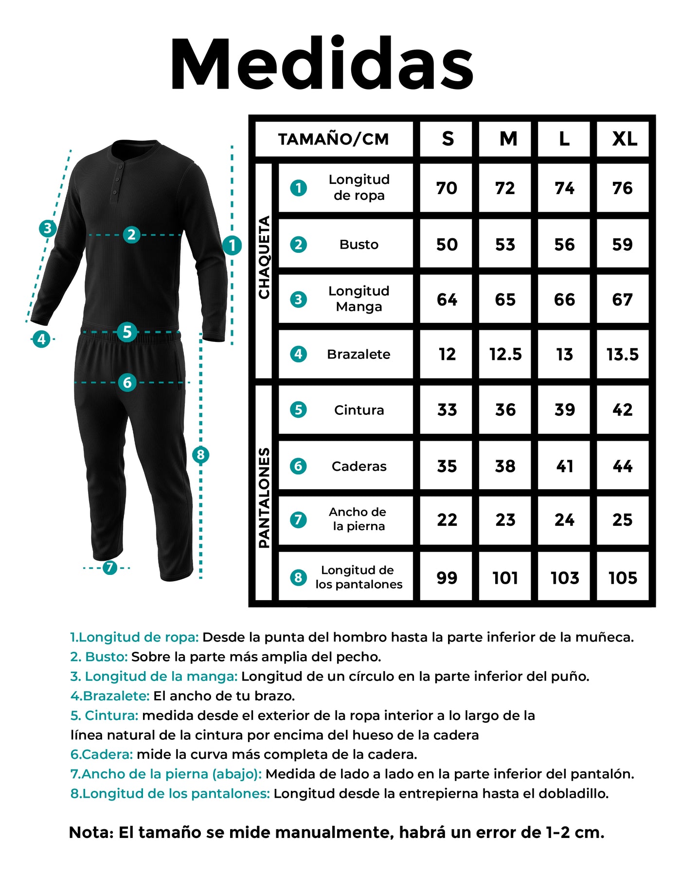Conjunto Térmico Playera Manga Larga y Pants · 2 Piezas (M5230) color Único