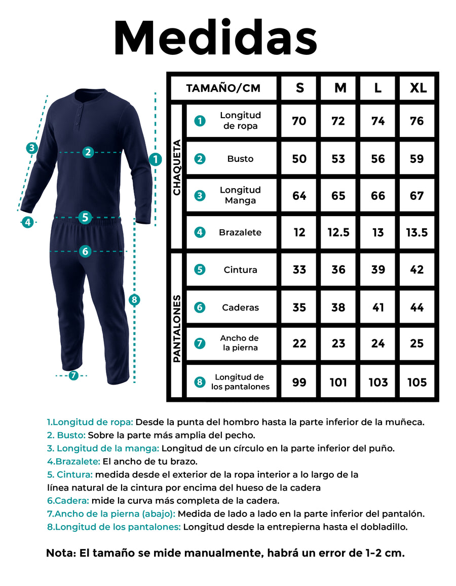 Conjunto Térmico Playera Manga Larga y Pants · 2 Piezas (M5232) color Único