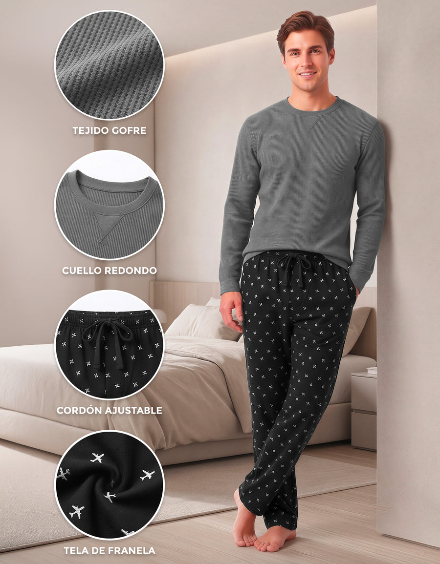 Conjunto Térmico Playera y Pants Polar · 2 Piezas (M5233) color Único