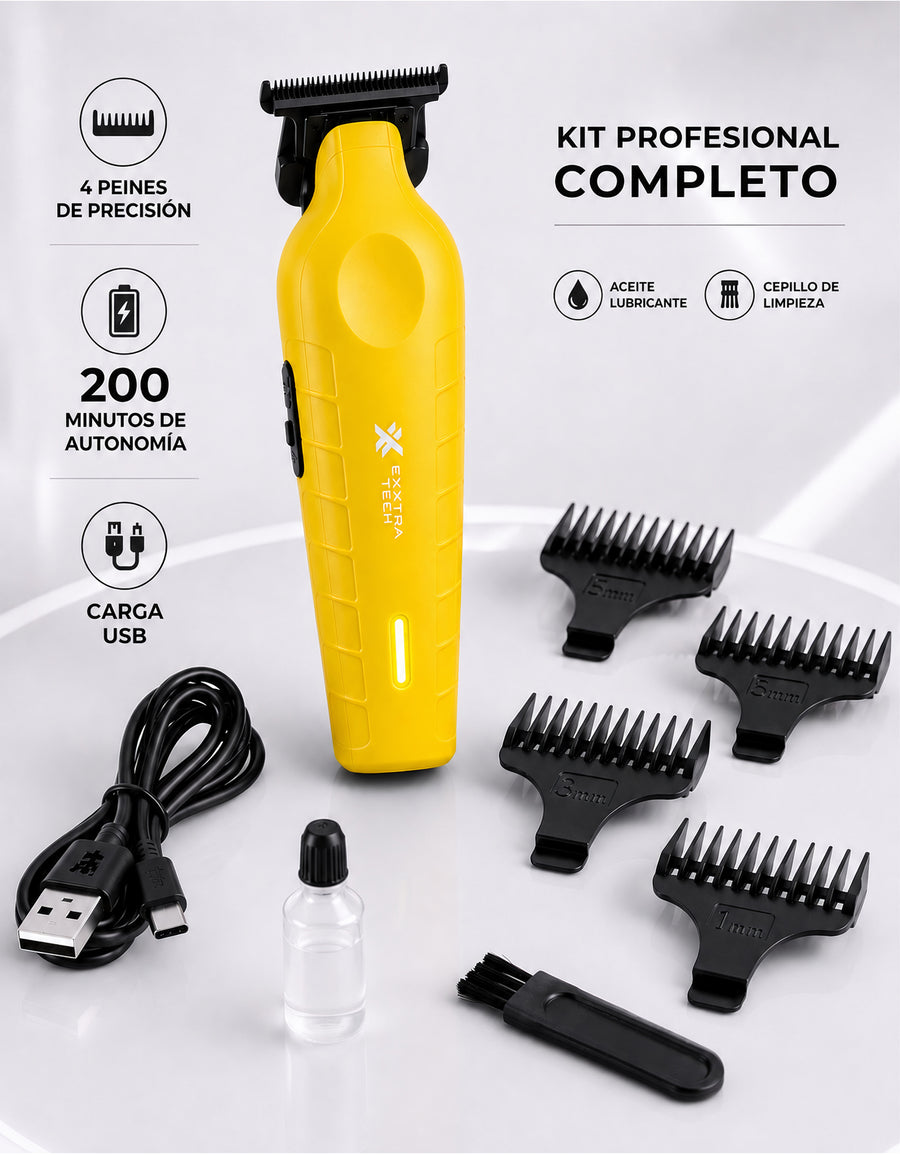 Máquina Cortapelo Recargable USB-C color Amarillo