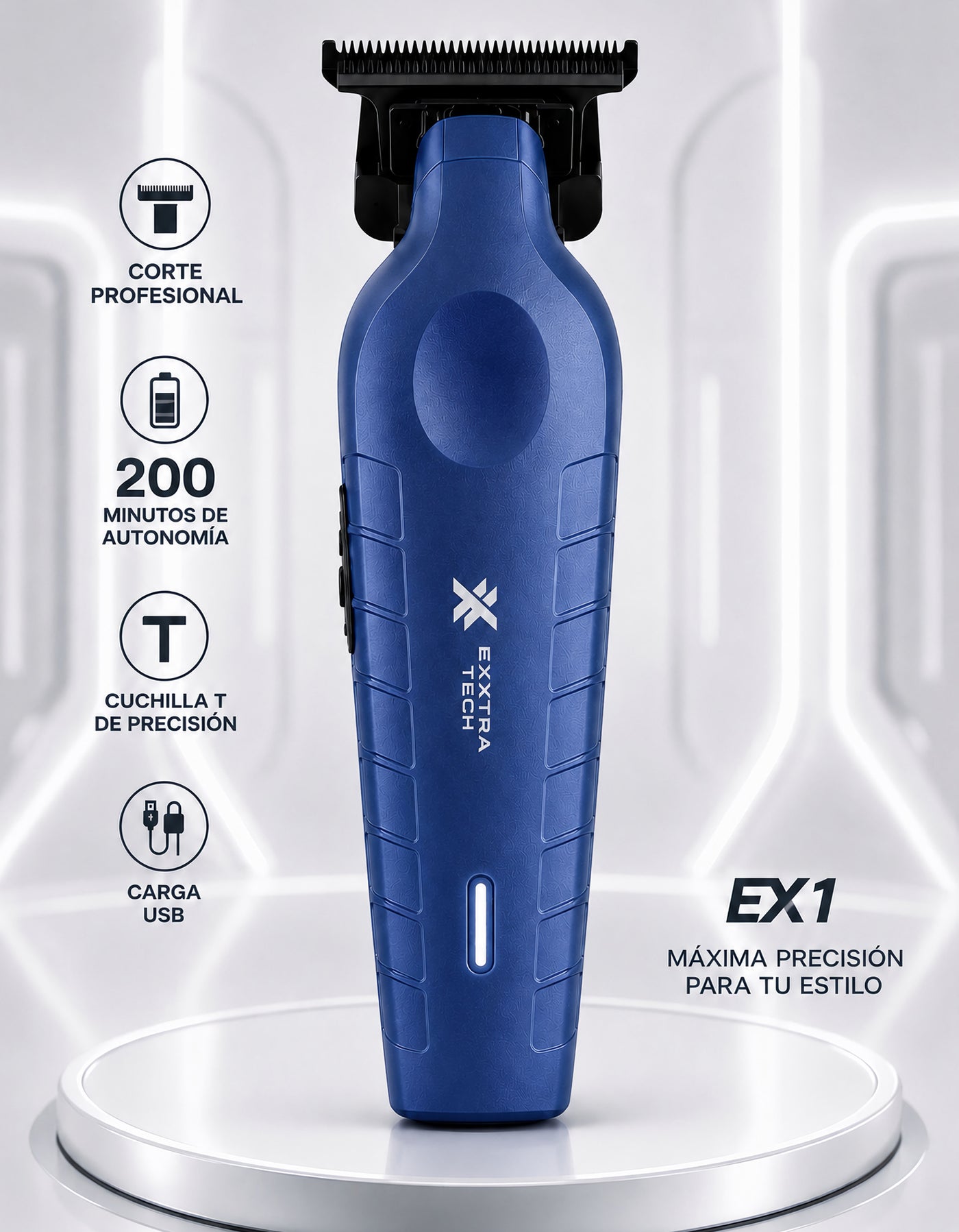 Máquina Cortapelo Recargable USB-C color Azul