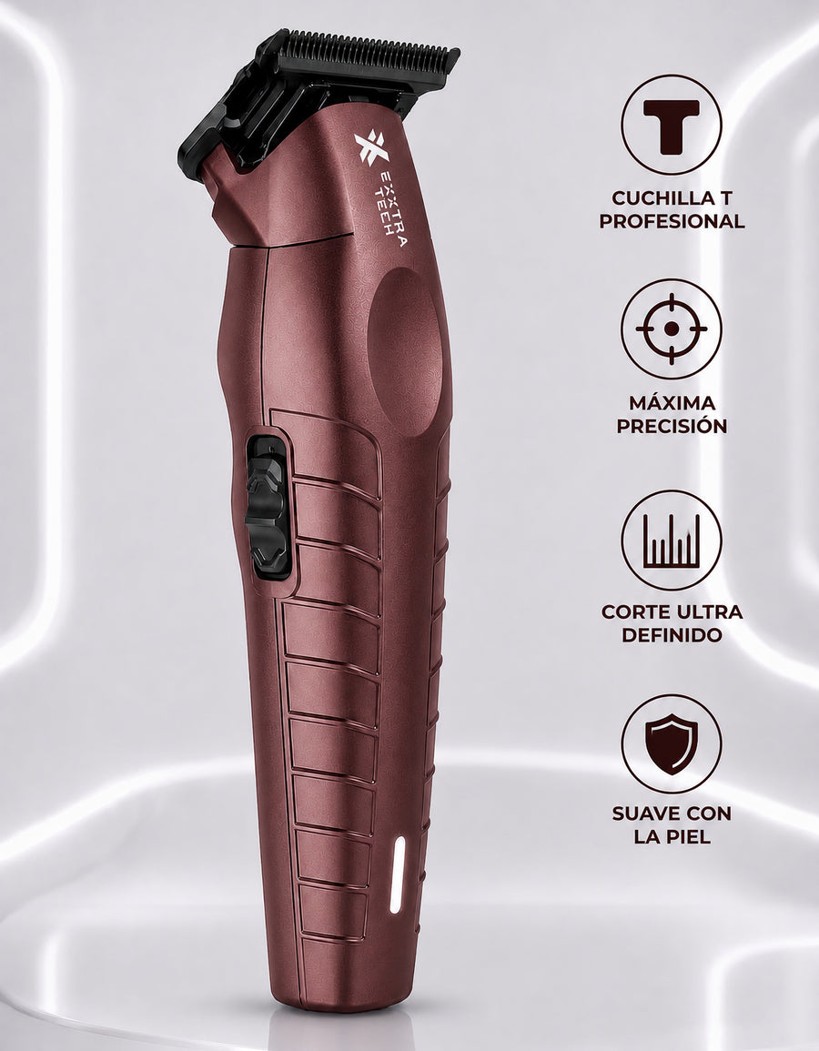 Máquina Cortapelo Recargable USB-C color Vino