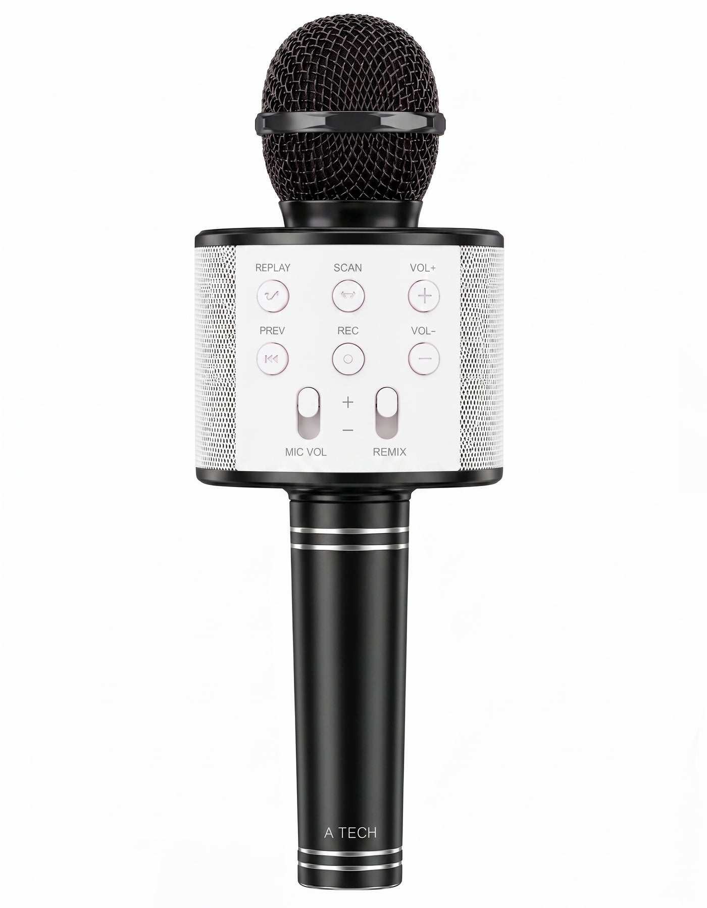 Micrófono Karaoke Bluetooth con Bocina WS858 color Negro