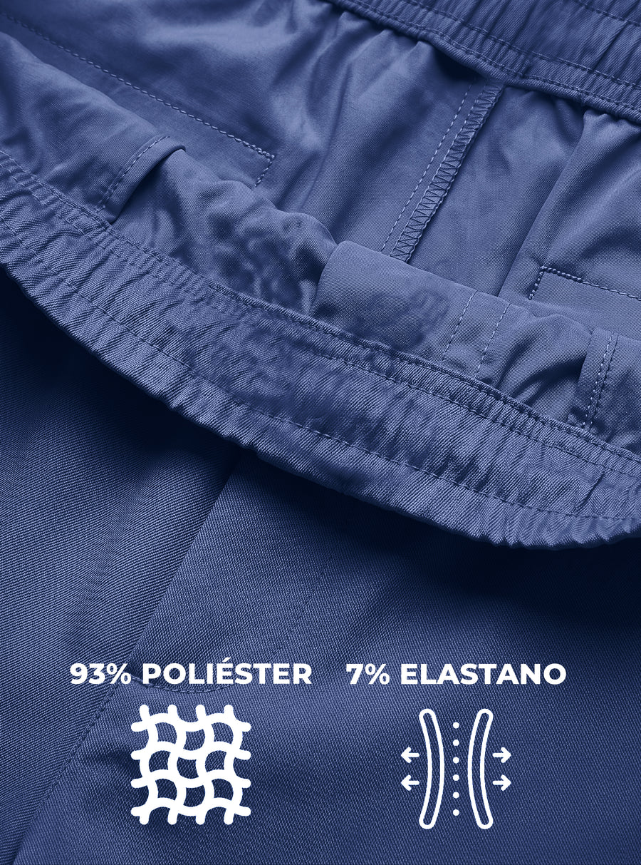 Pantalones Jogger Slim Fit Hombre Deportivos Casuales color Azul