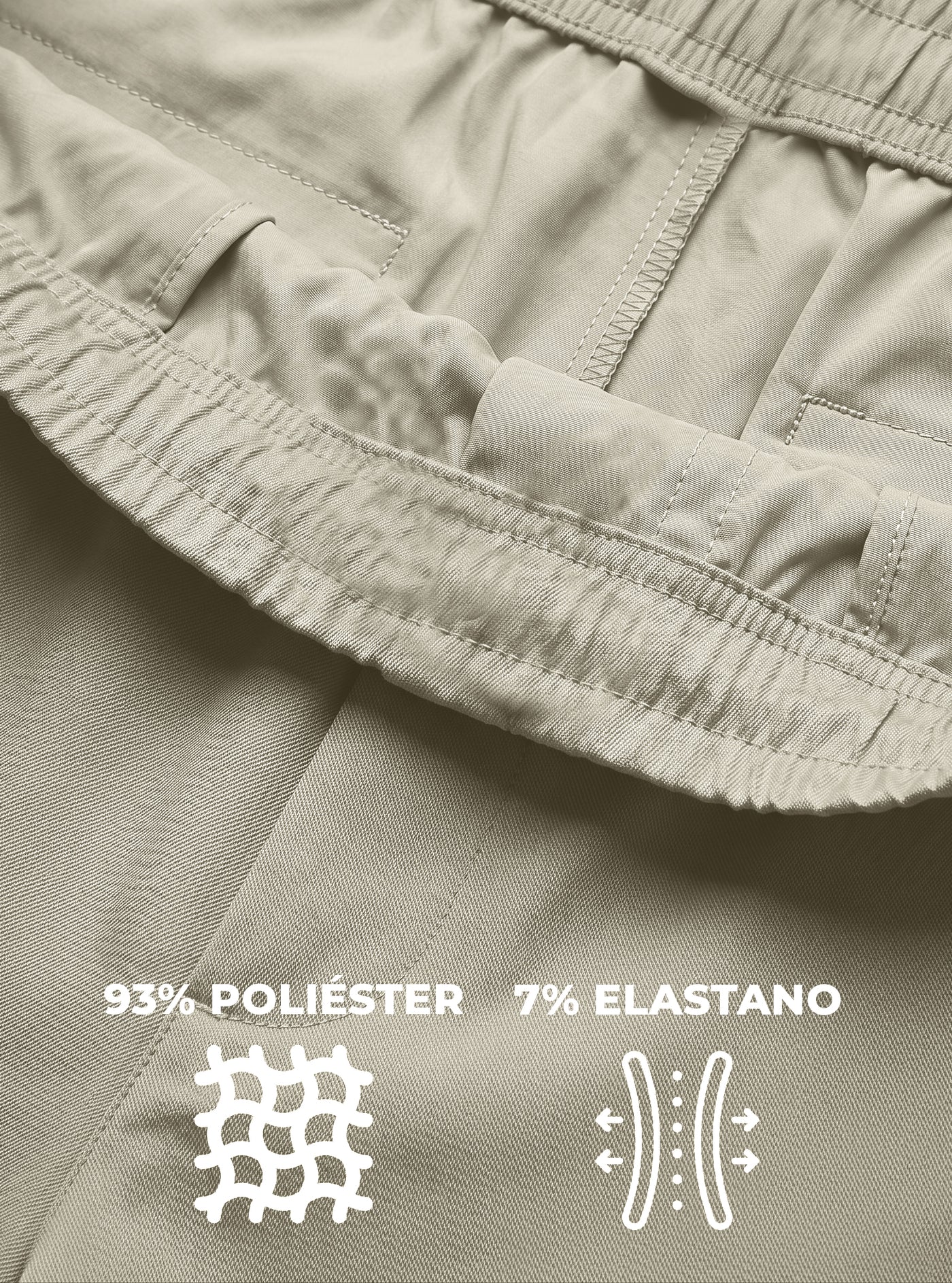 Pantalones Jogger Slim Fit Hombre Deportivos Casuales color Beige