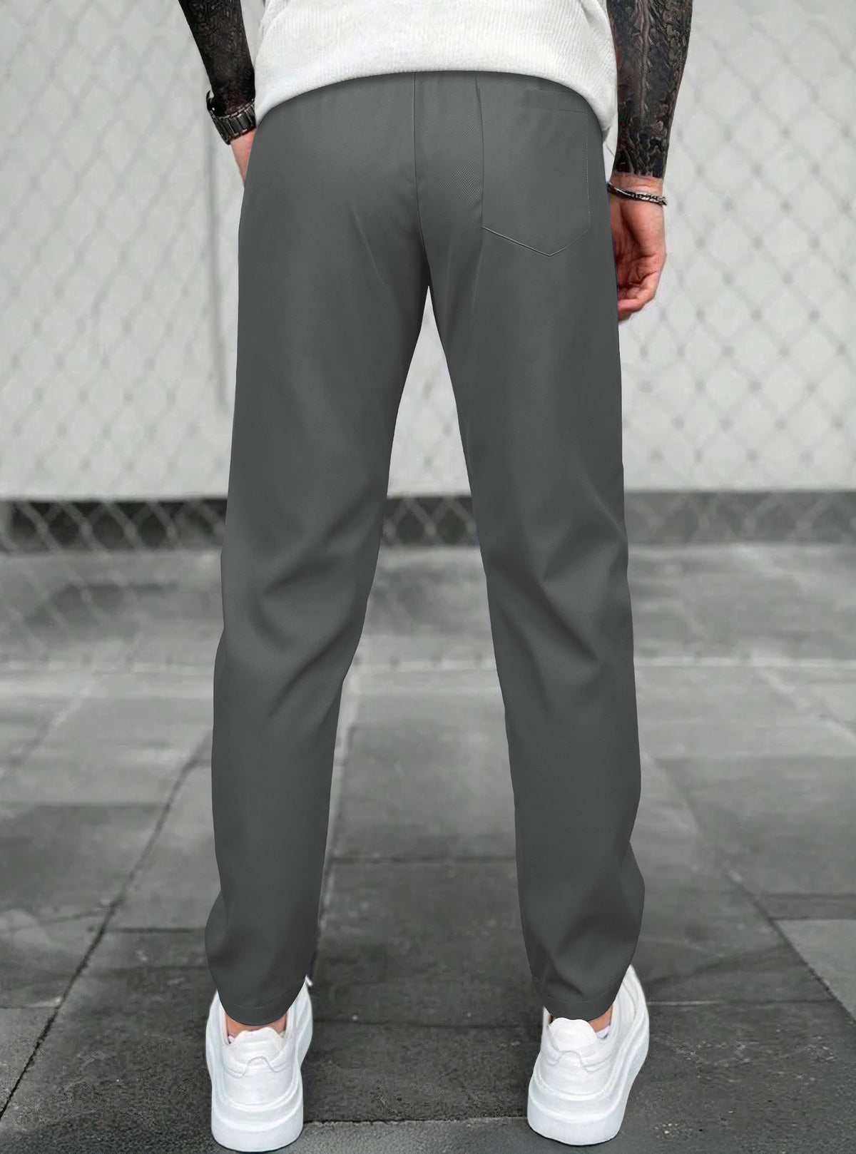 Pantalones Jogger Slim Fit Hombre Deportivos Casuales color Gris