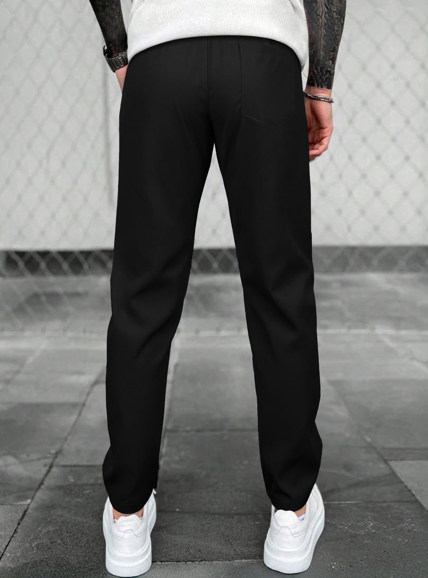 Pantalones Jogger Slim Fit Hombre Deportivos Casuales color Negro