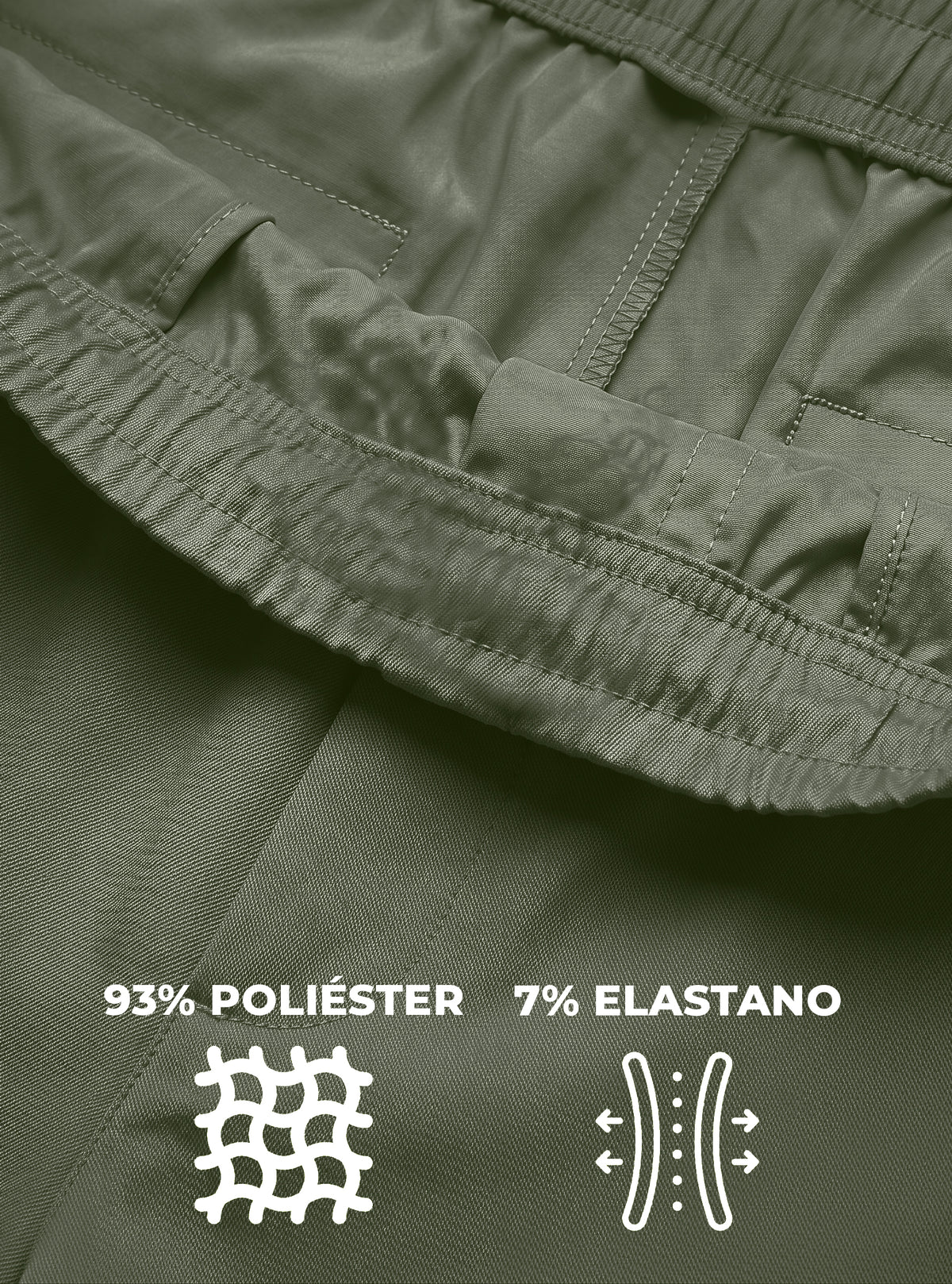 Pantalones Jogger Slim Fit Hombre Deportivos Casuales color Verde Militar