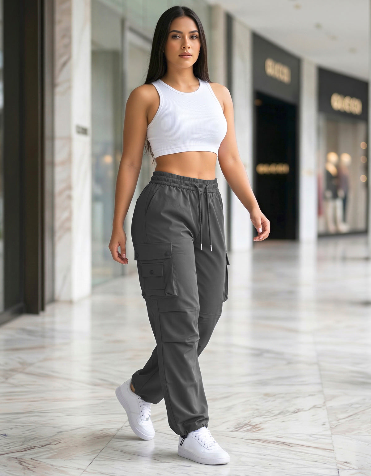 Pants Deportivo Mujer para Gym y Casual color Gris