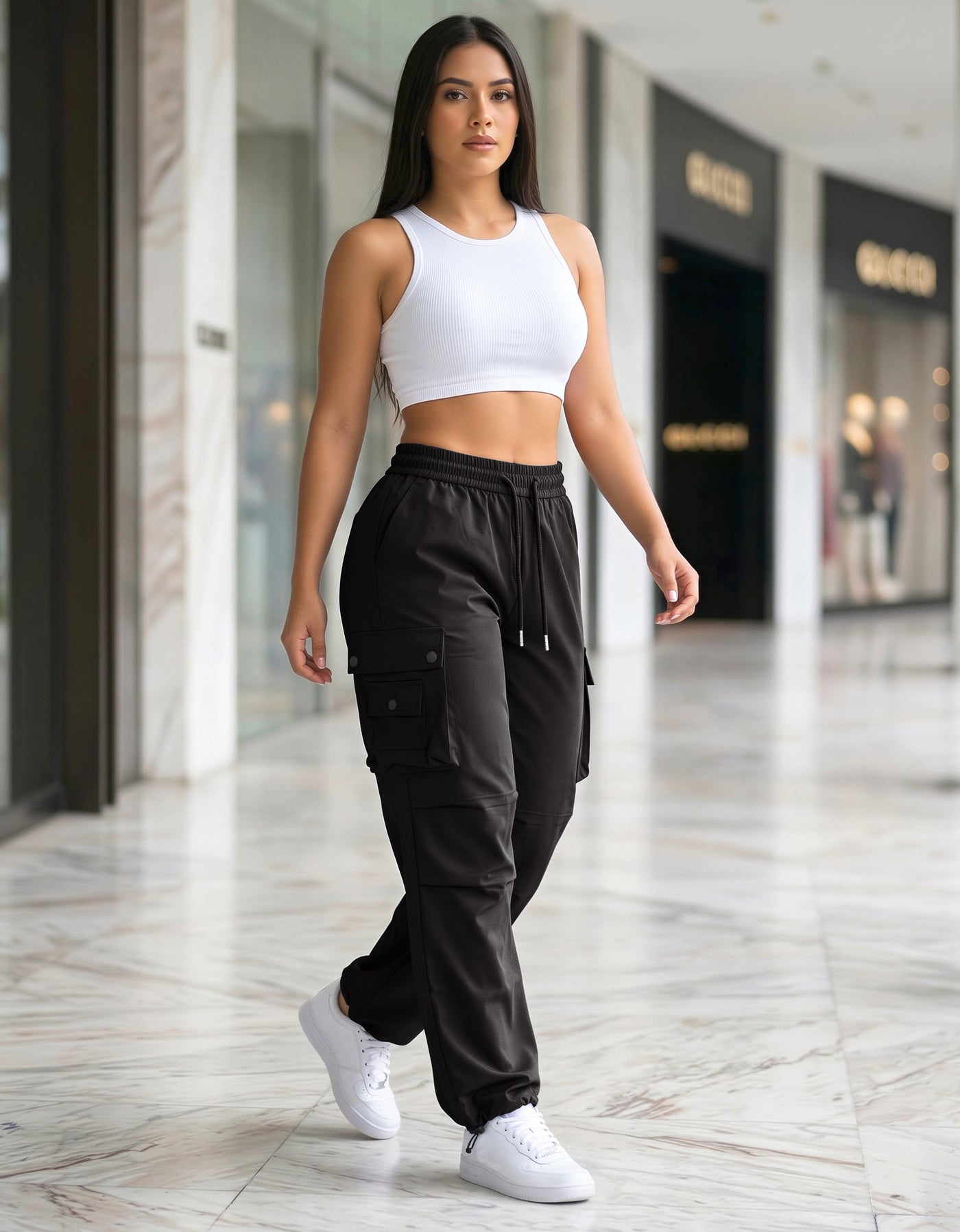 Pants Deportivo Mujer para Gym y Casual color Negro