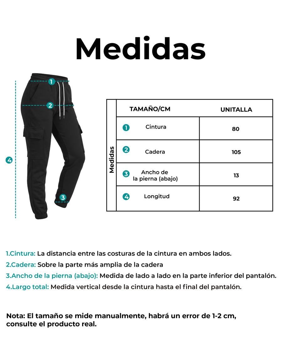 Pants Deportivo Mujer para Gym y Casual color Negro ·2