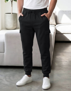 Pants Jogger Cargo Hombre Fleece con Bolsillos Laterales
