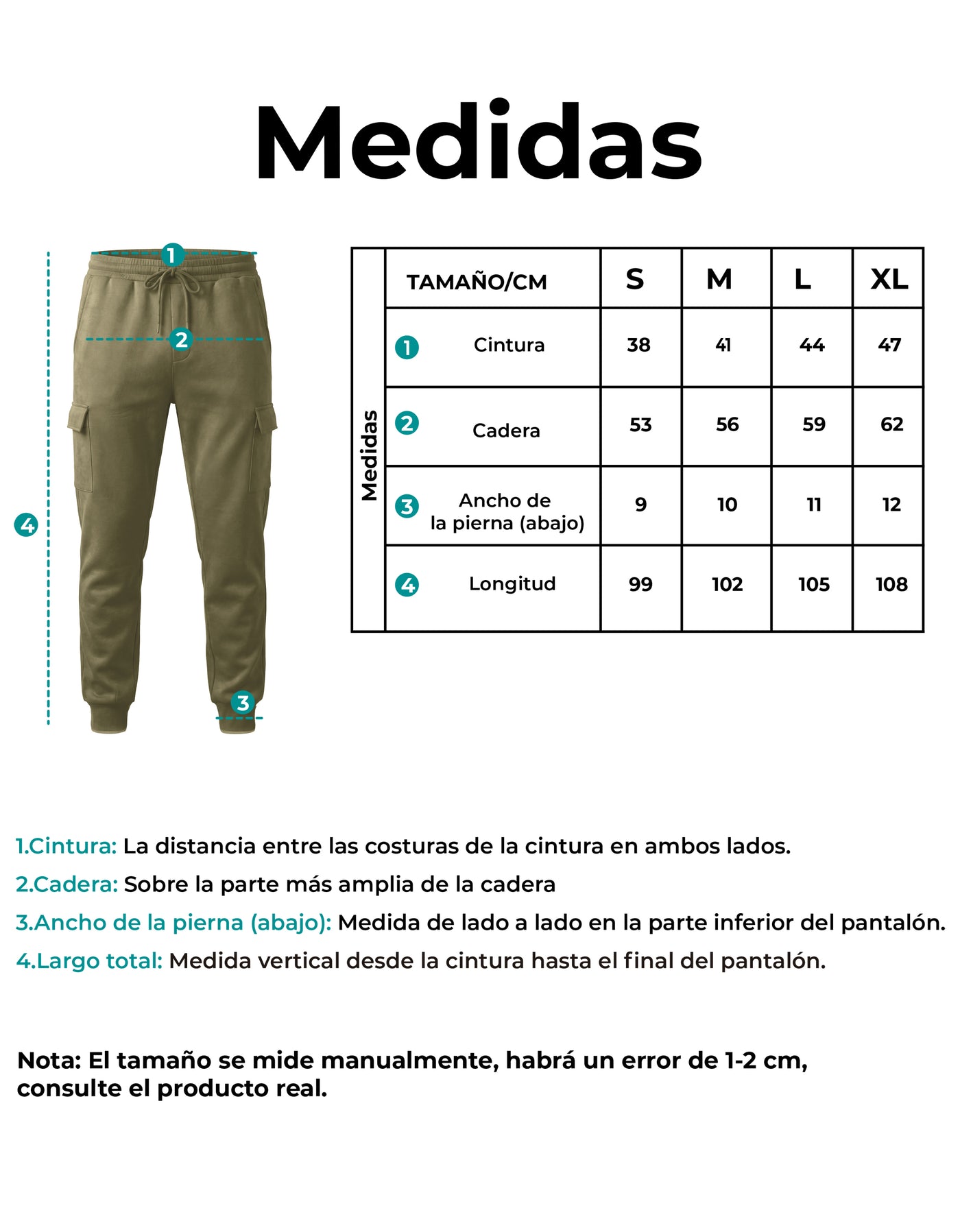 Pants Jogger Cargo Hombre Fleece con Bolsillos Laterales color Taupe