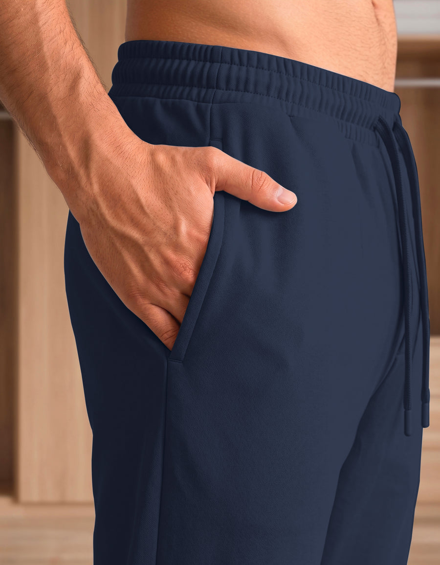 Pants Jogger Hombre Fleece con Bolsillos color Azul Marino