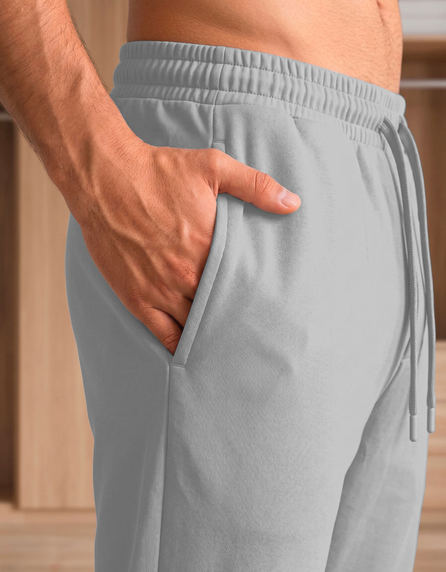 Pants Jogger Hombre Fleece con Bolsillos color Gris Jaspe