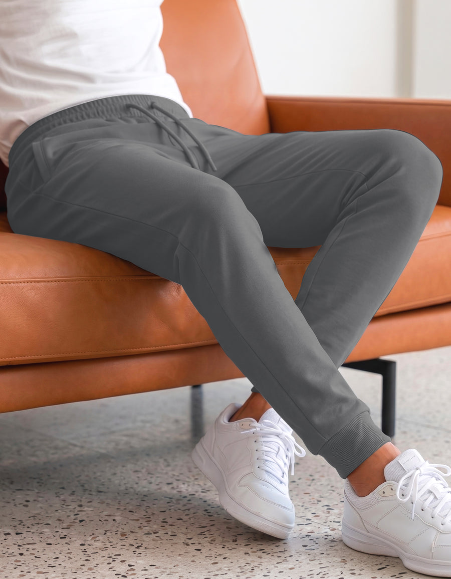 Pants Jogger Hombre Fleece con Bolsillos color Gris Oxford
