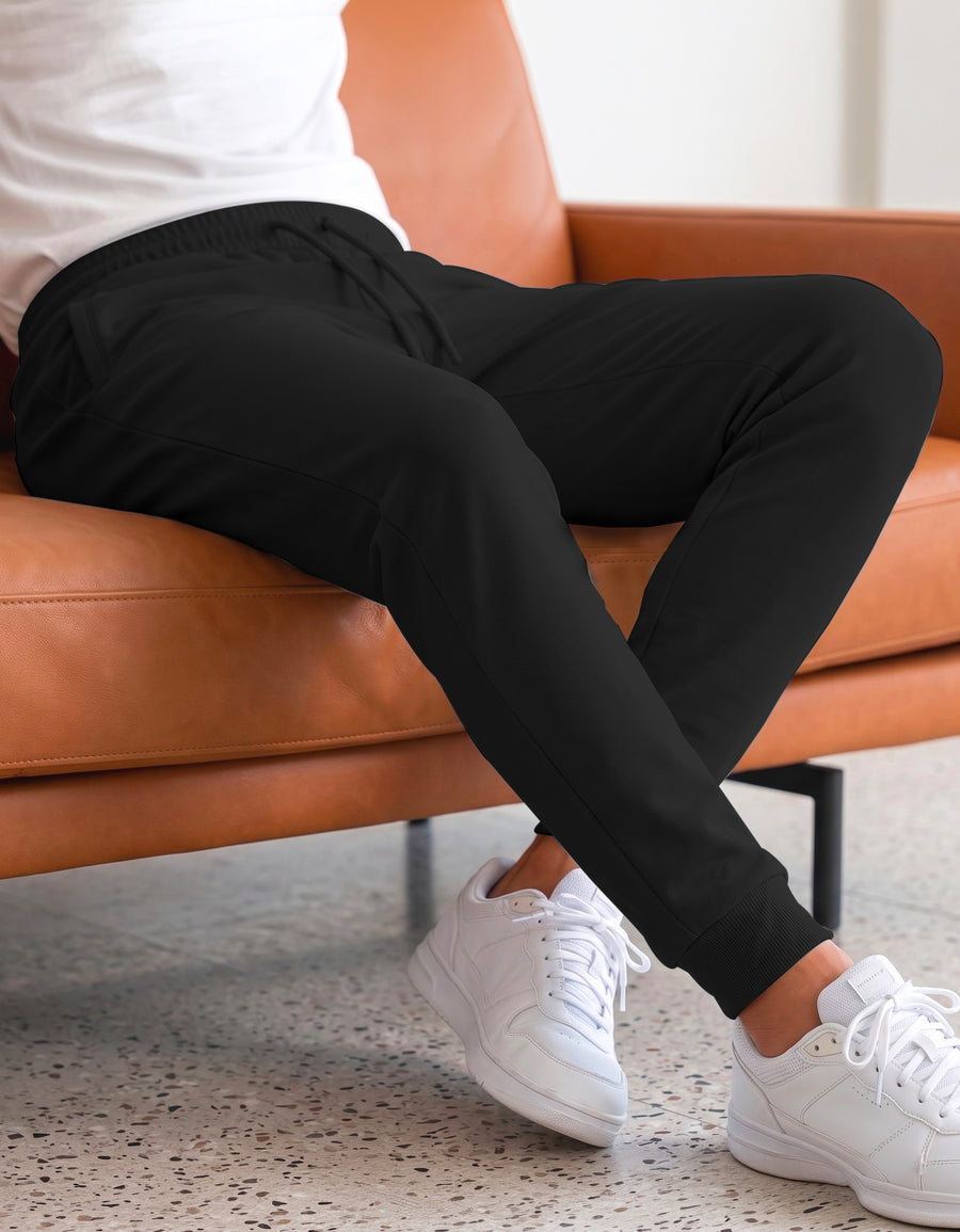 Pants Jogger Hombre Fleece con Bolsillos color Negro