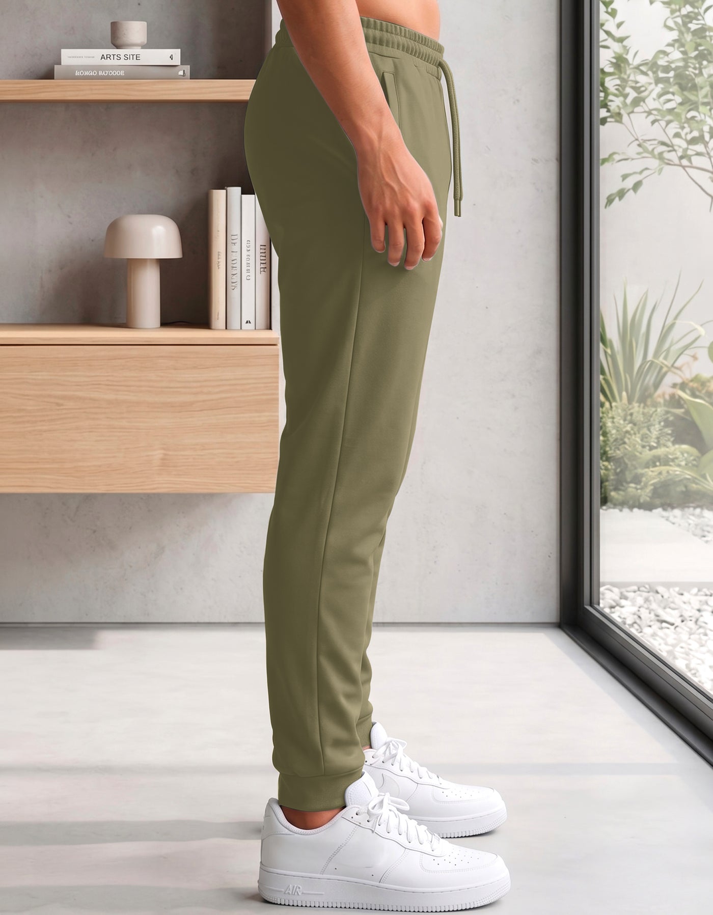 Pants Jogger Hombre Fleece con Bolsillos color Taupe