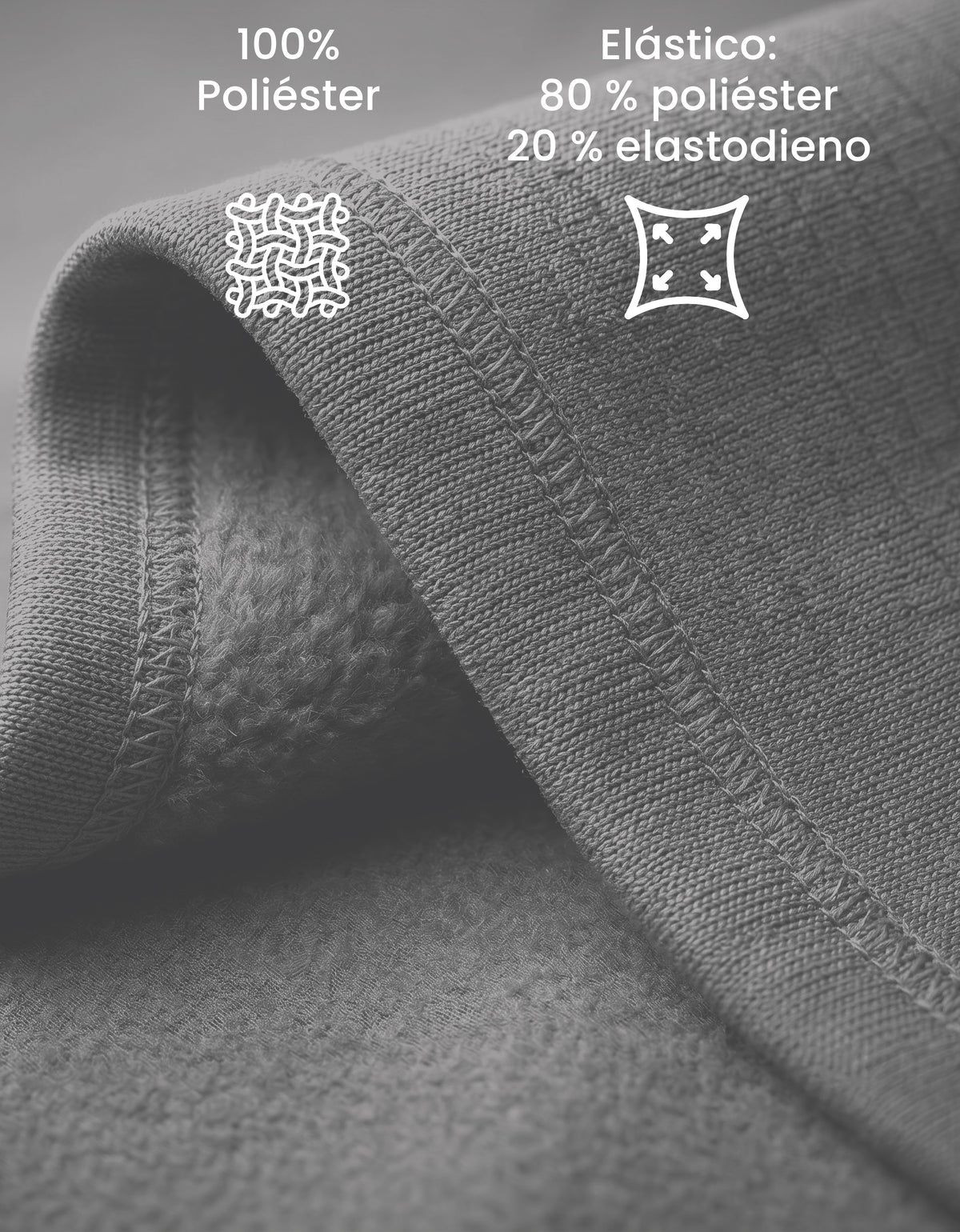 Pants Jogger Mujer Fleece con Bolsillos color Gris Oxford
