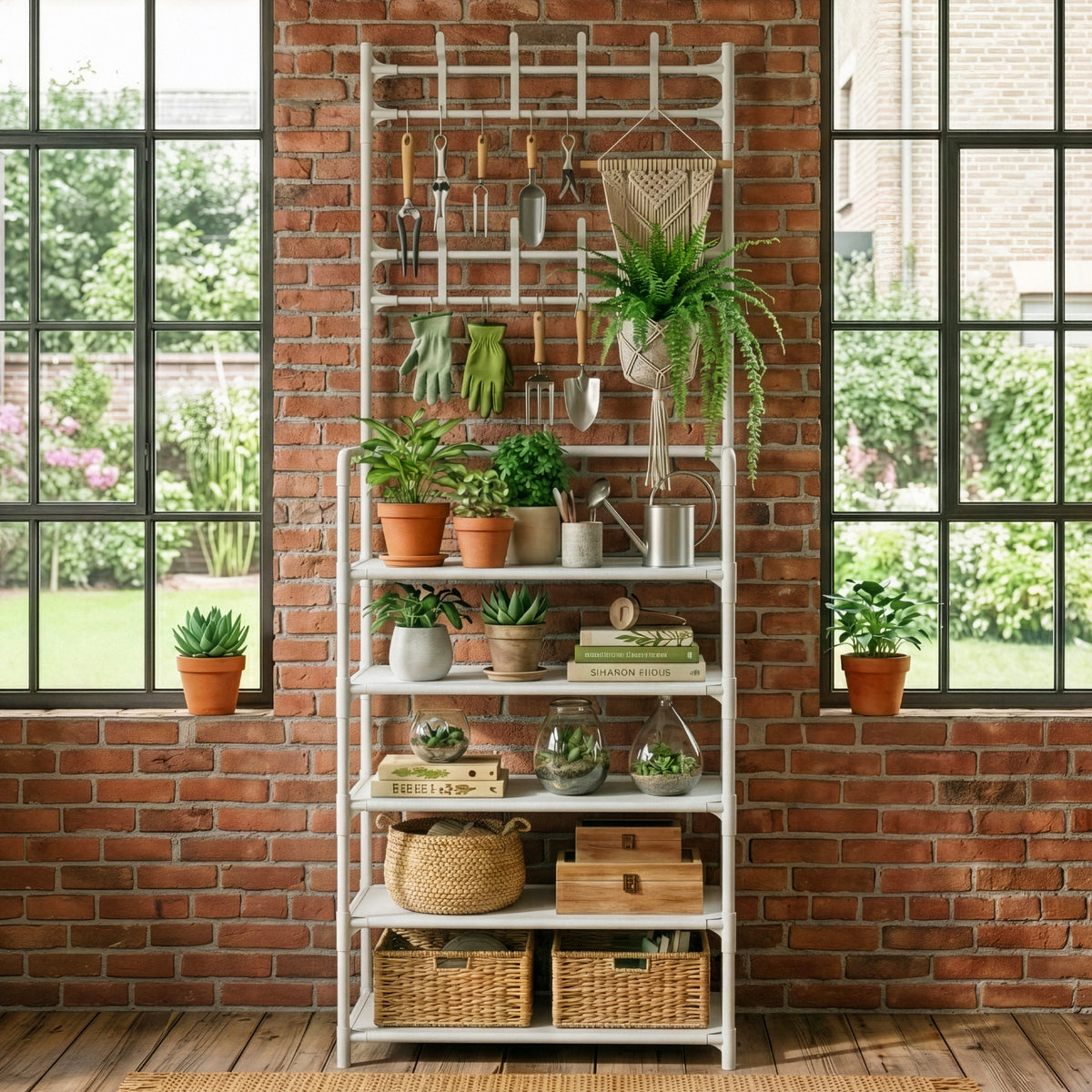 Perchero Metálico con Ruedas · Organizador de Closet color Blanco