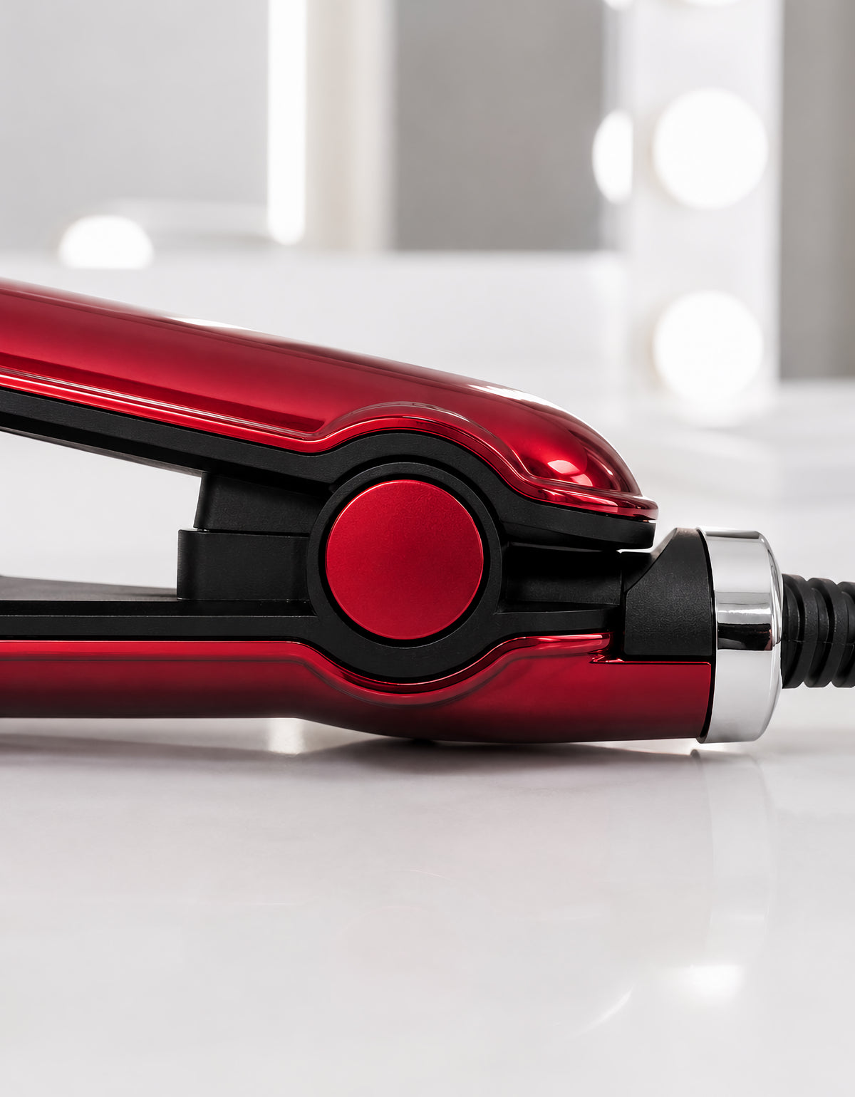 Plancha para Cabello Placas Lisas color Rojo
