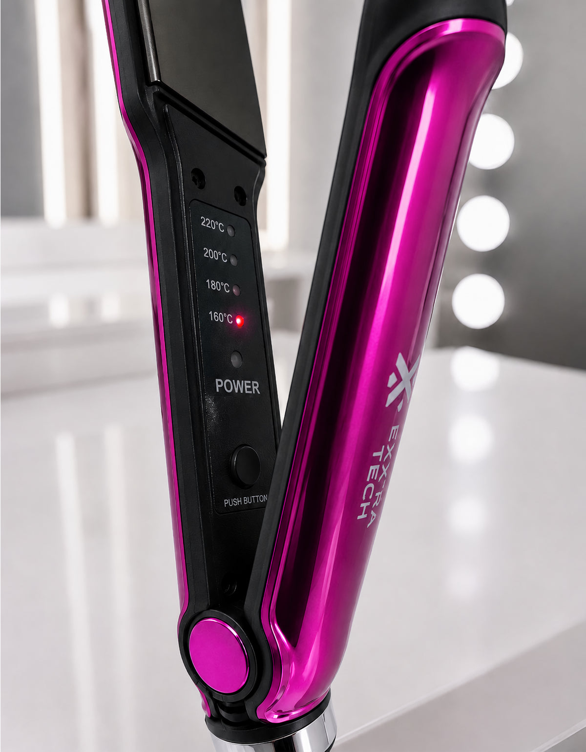 Plancha para Cabello Placas Lisas color Rosa