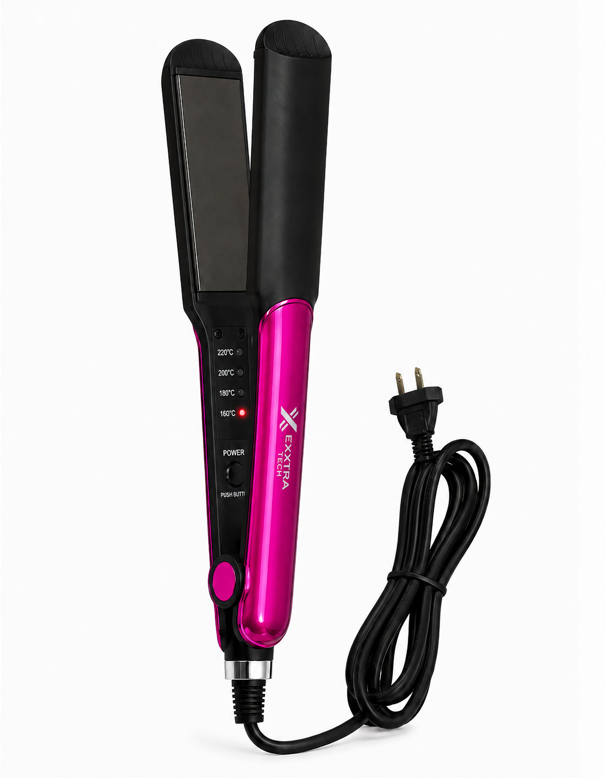 Plancha para Cabello Placas Lisas color Rosa