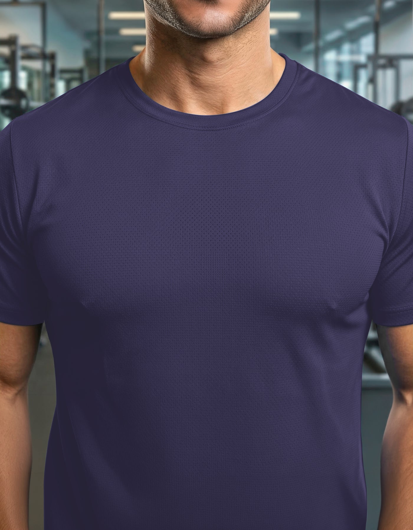 Playera Hombre Cuello Redondo Algodón color Azul Marino