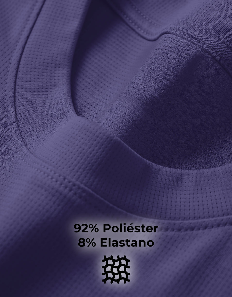 Playera Hombre Cuello Redondo Algodón color Azul Marino