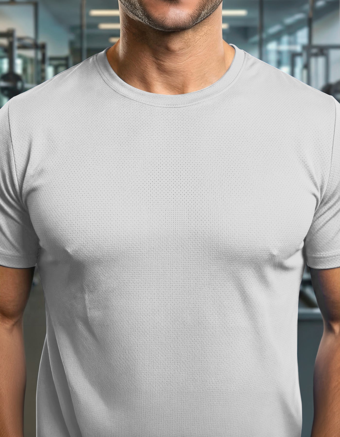 Playera Hombre Cuello Redondo Algodón color Blanco