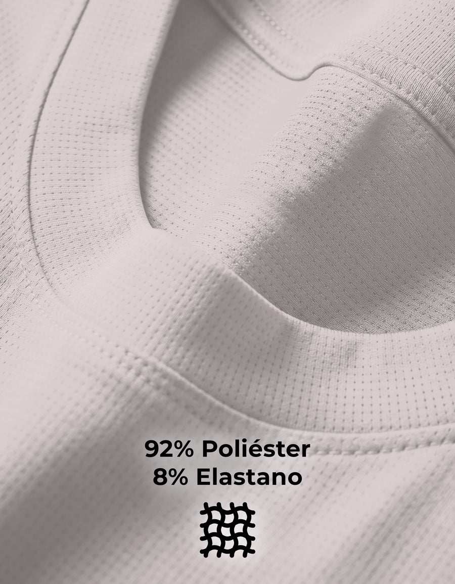 Playera Hombre Cuello Redondo Algodón color Blanco