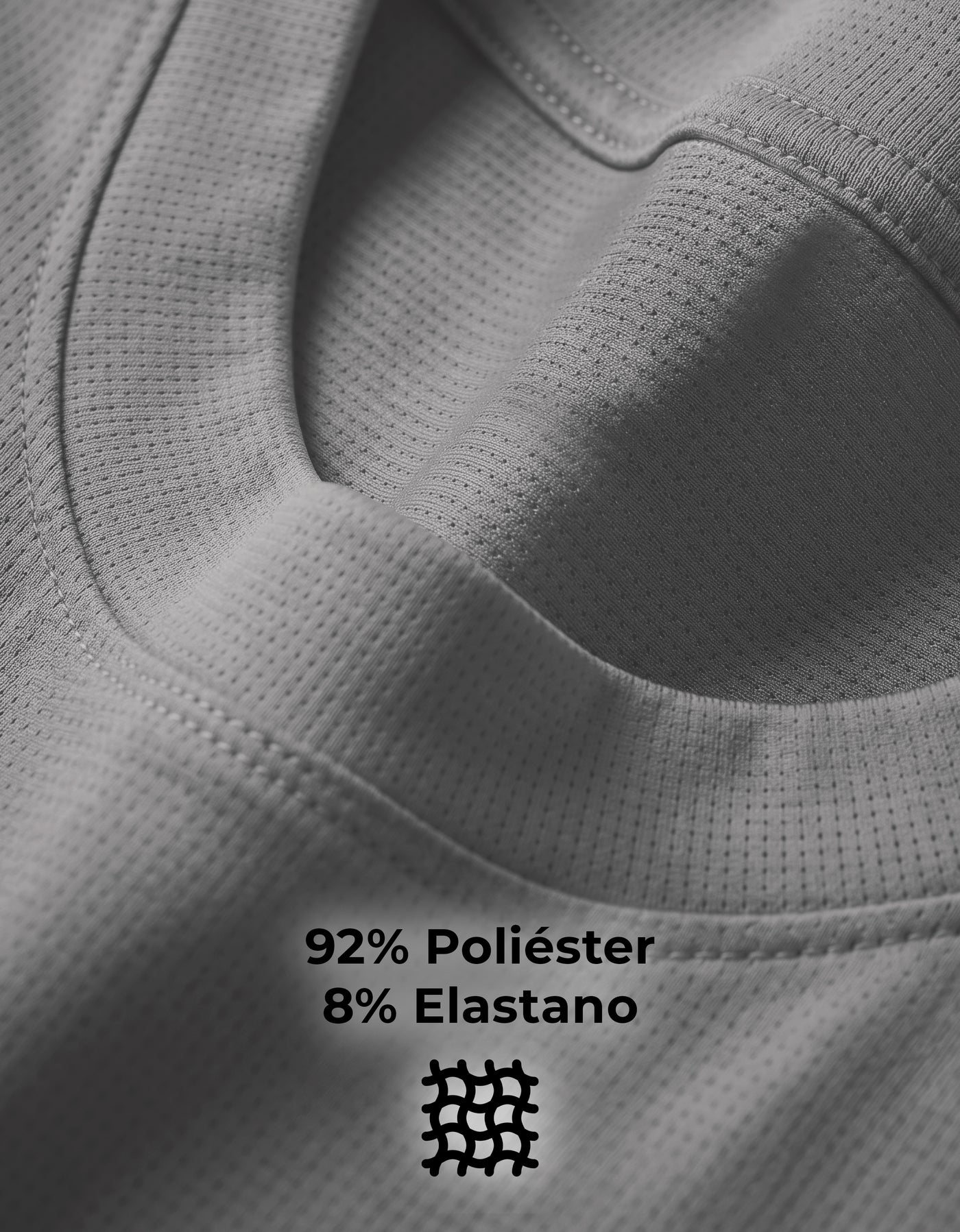 Playera Hombre Cuello Redondo Algodón color Gris