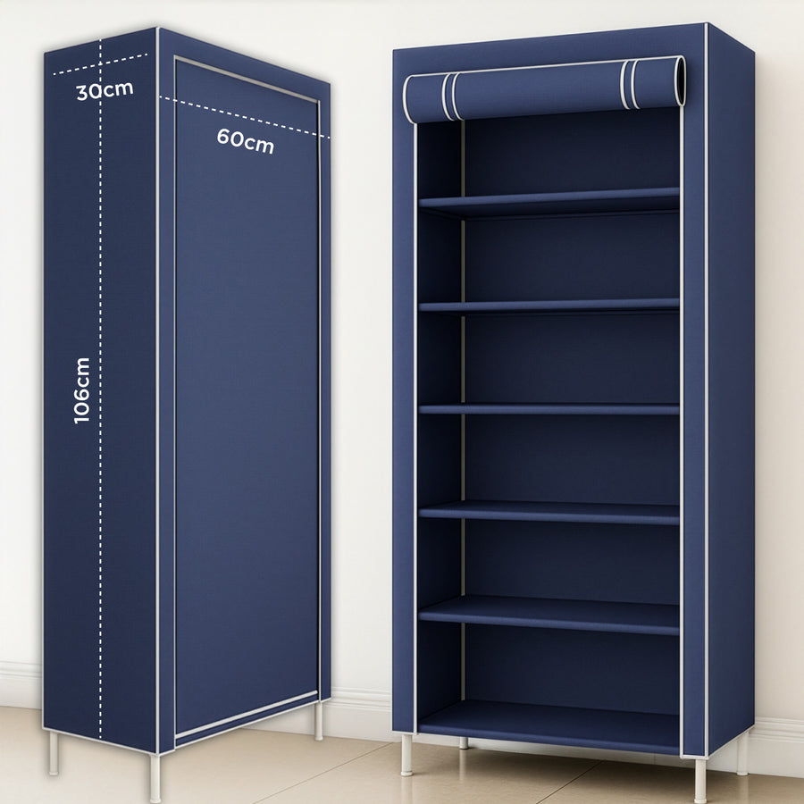 Rack Organizador Metálico para Hogar color Azul Marino