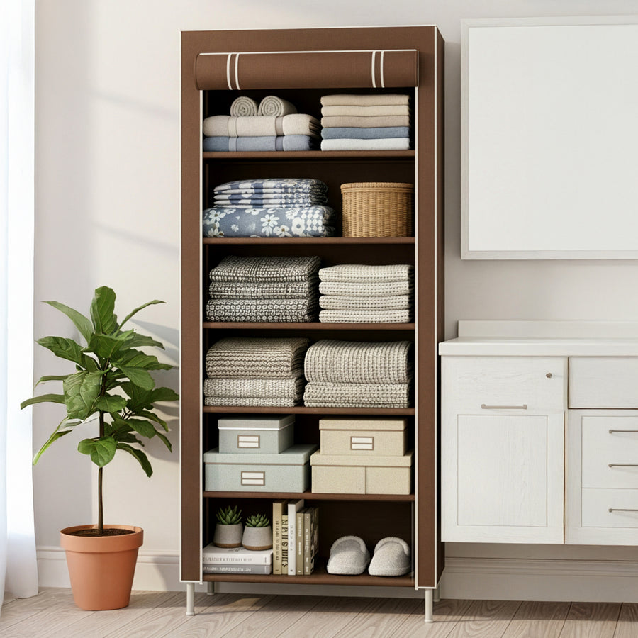 Rack Organizador Metálico para Hogar color Café