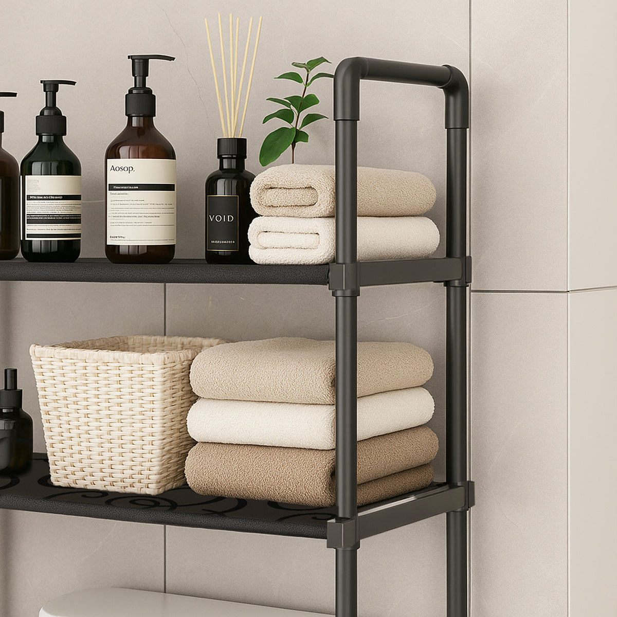 Rack Organizador Metálico para Hogar color Negro